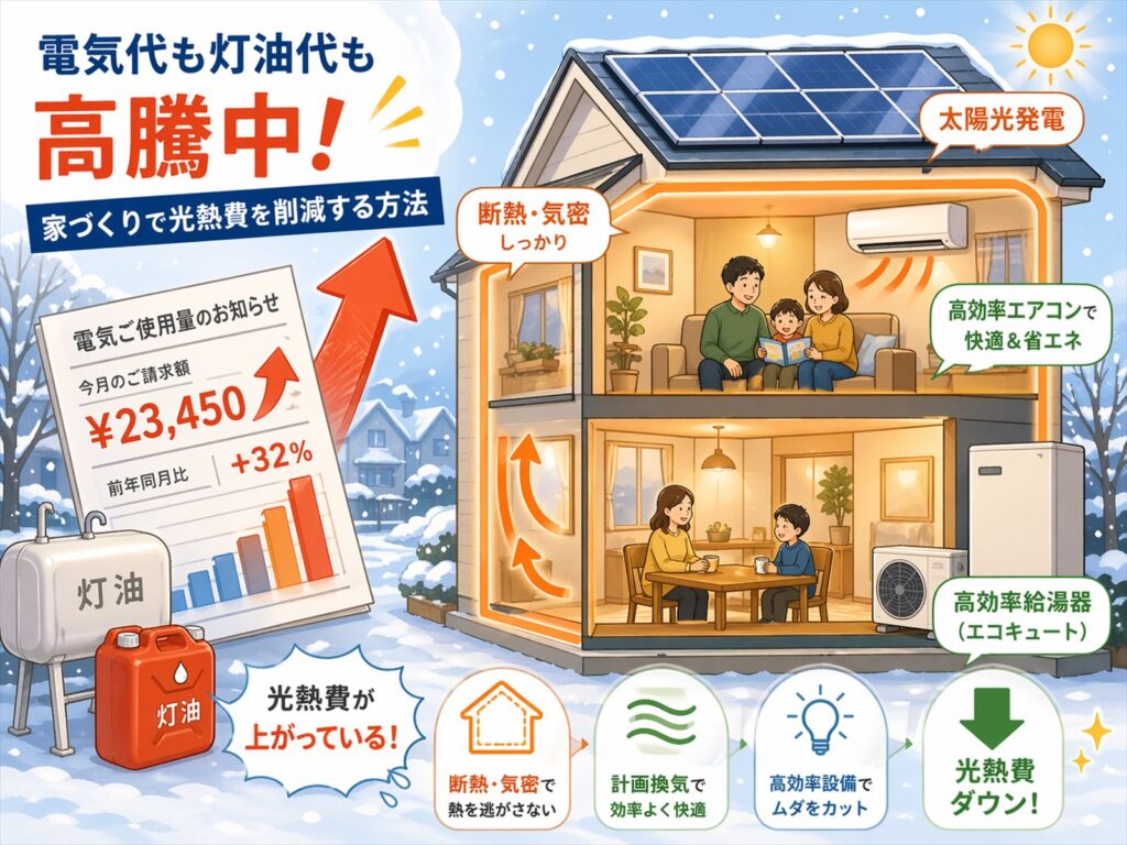 家づくりで光熱費を削減する方法