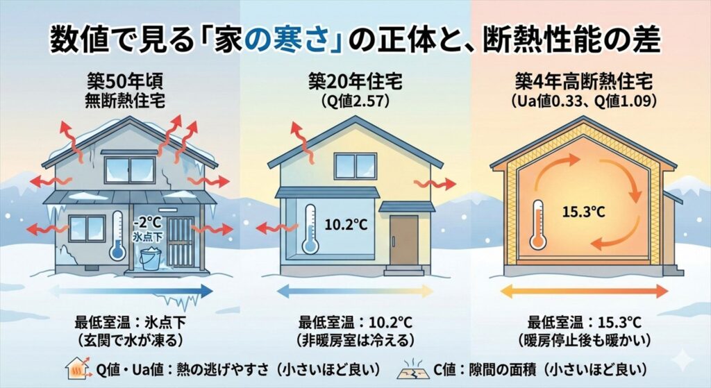 数値で見る「家の寒さ」の正体と、断熱性能の差
