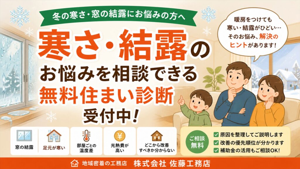 寒さ・結露のお悩みを相談できる無料住まい診断