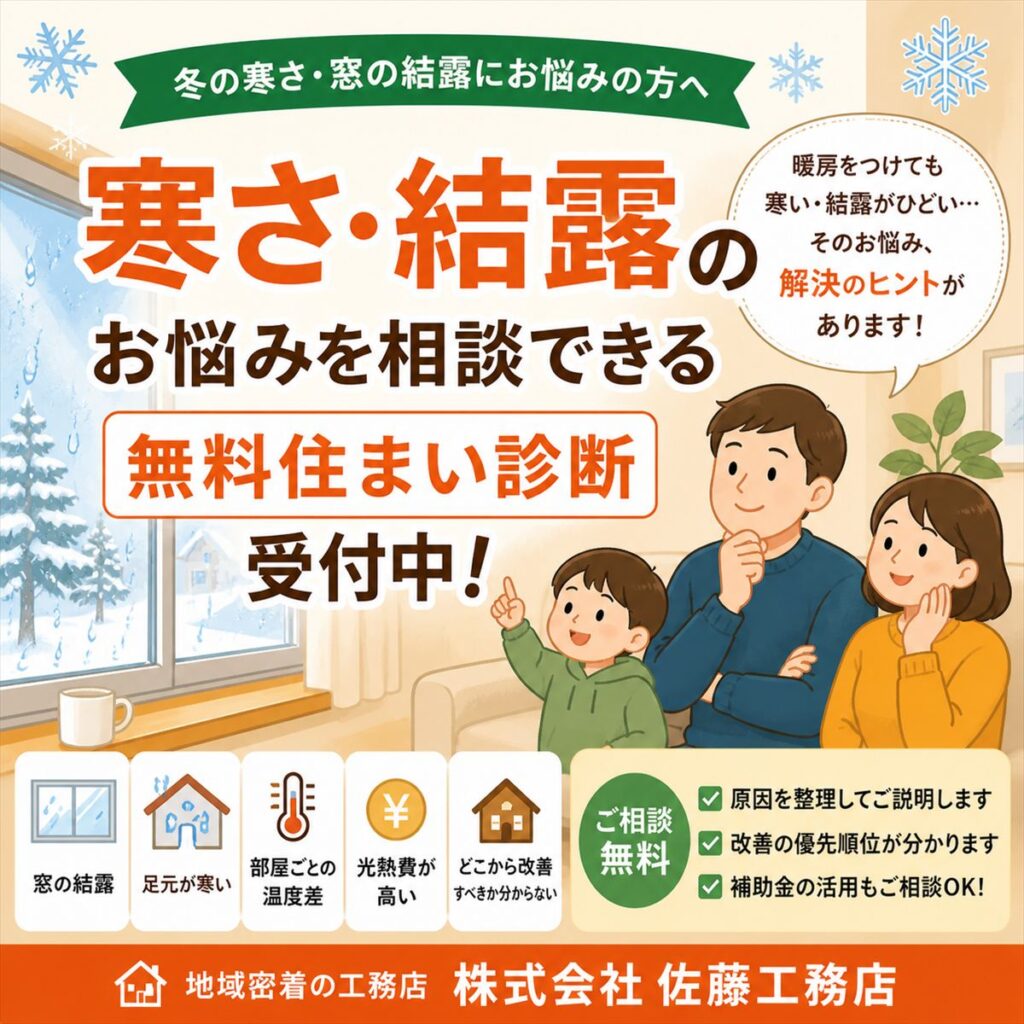 寒さ・結露のお悩みを相談できる無料住まい診断