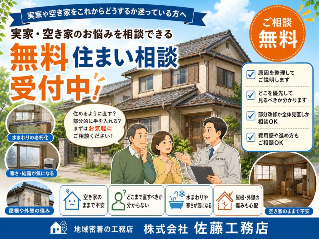 実家・空き家のお悩みを相談できる無料住まい相談